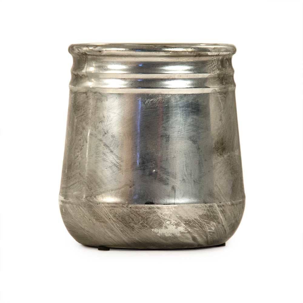 Distressed Metallic Vase