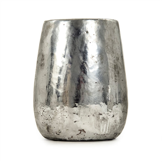 Distressed Metallic Vase