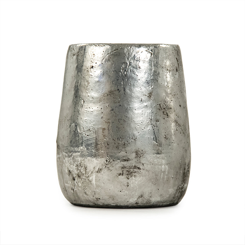 Distressed Metallic Vase