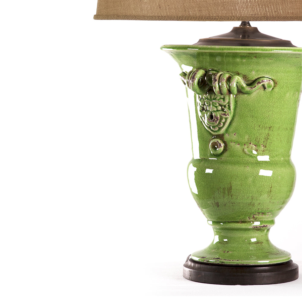 Green Pottery Lamp