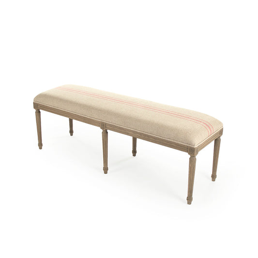 Louis Red Striped Bench