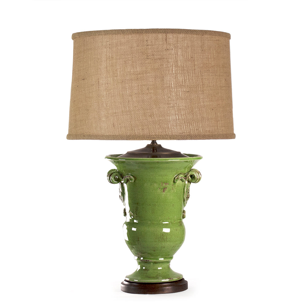 Green Pottery Lamp