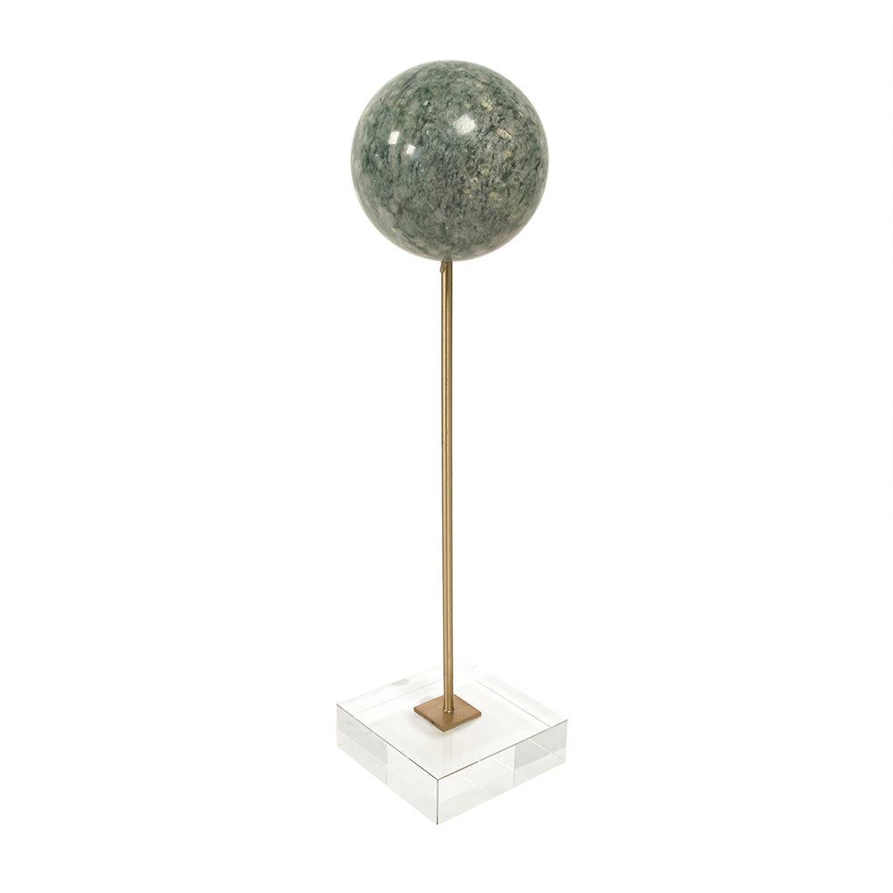 Marble Inspired Globe on Glass Stand